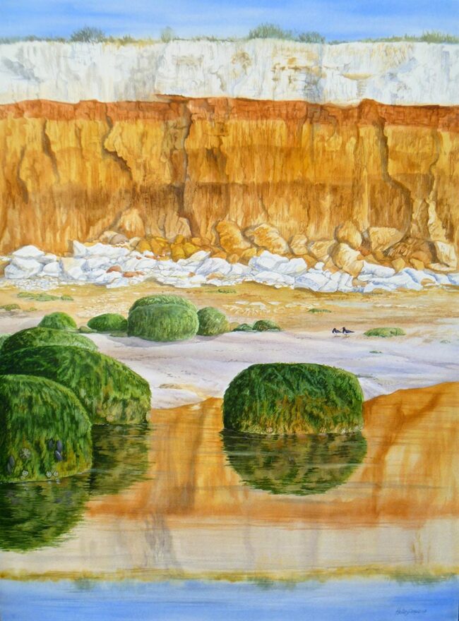 Hunstanton cliffs watercolour