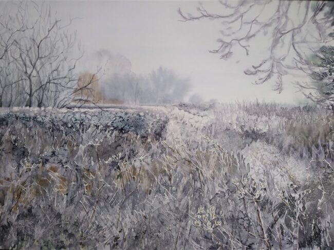 Frozen Fleckney watercolour painting